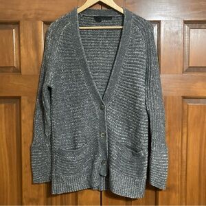 360 Cashmere Charcoal gray knit Cardigan sweater wool cashmere women’s small